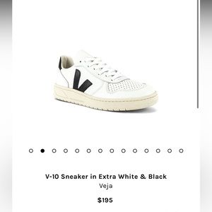 Women’s Veja V-10 Sneaker in Extra White & Black